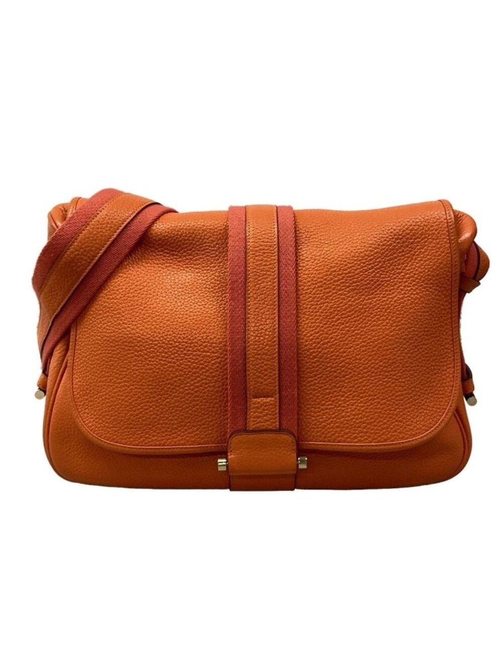 Hermes Shoulder Bag Bourlang Orange Gold